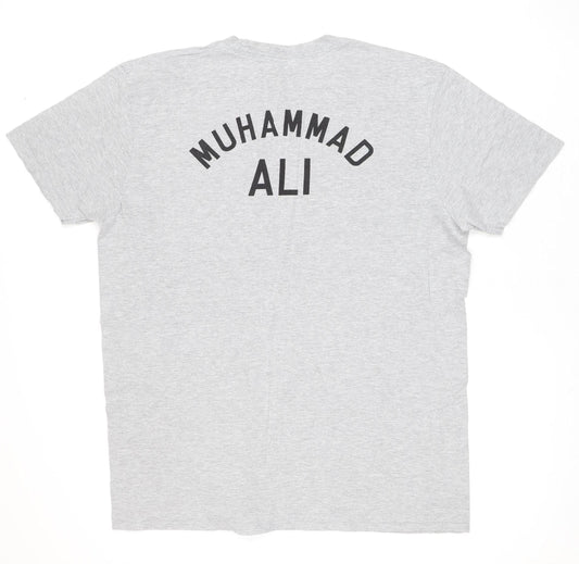ALI Men's Grey Short Sleeve T-Shirt, Medium