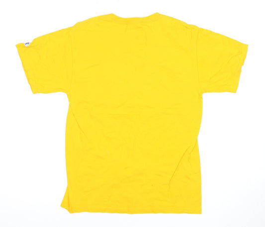 Champion Men's Yellow University T-Shirt Size S