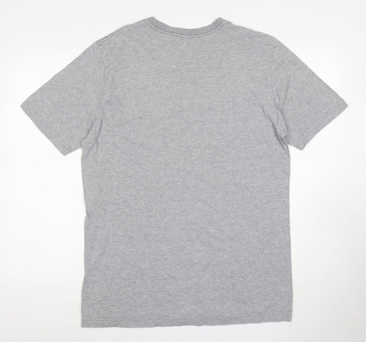 Nike Men's Grey Crew Neck Logo T-Shirt L