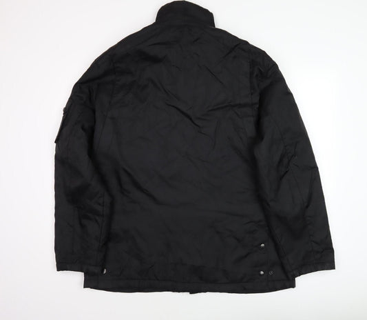 Jeff Banks Men's Black Military Jacket, Size L