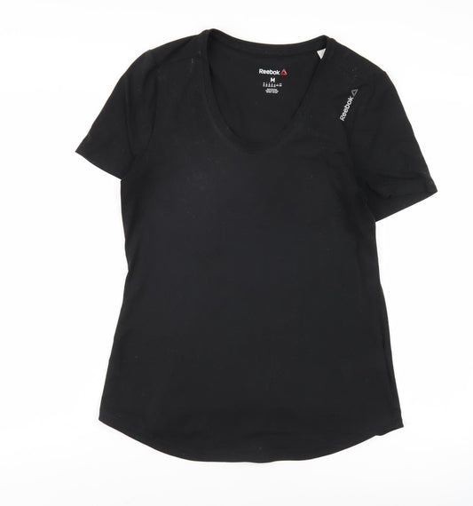 Reebok Women's Black Athletic T-Shirt, M, Breathable