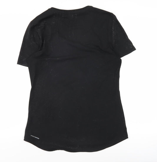 Reebok Women's Black Athletic T-Shirt, M, Breathable