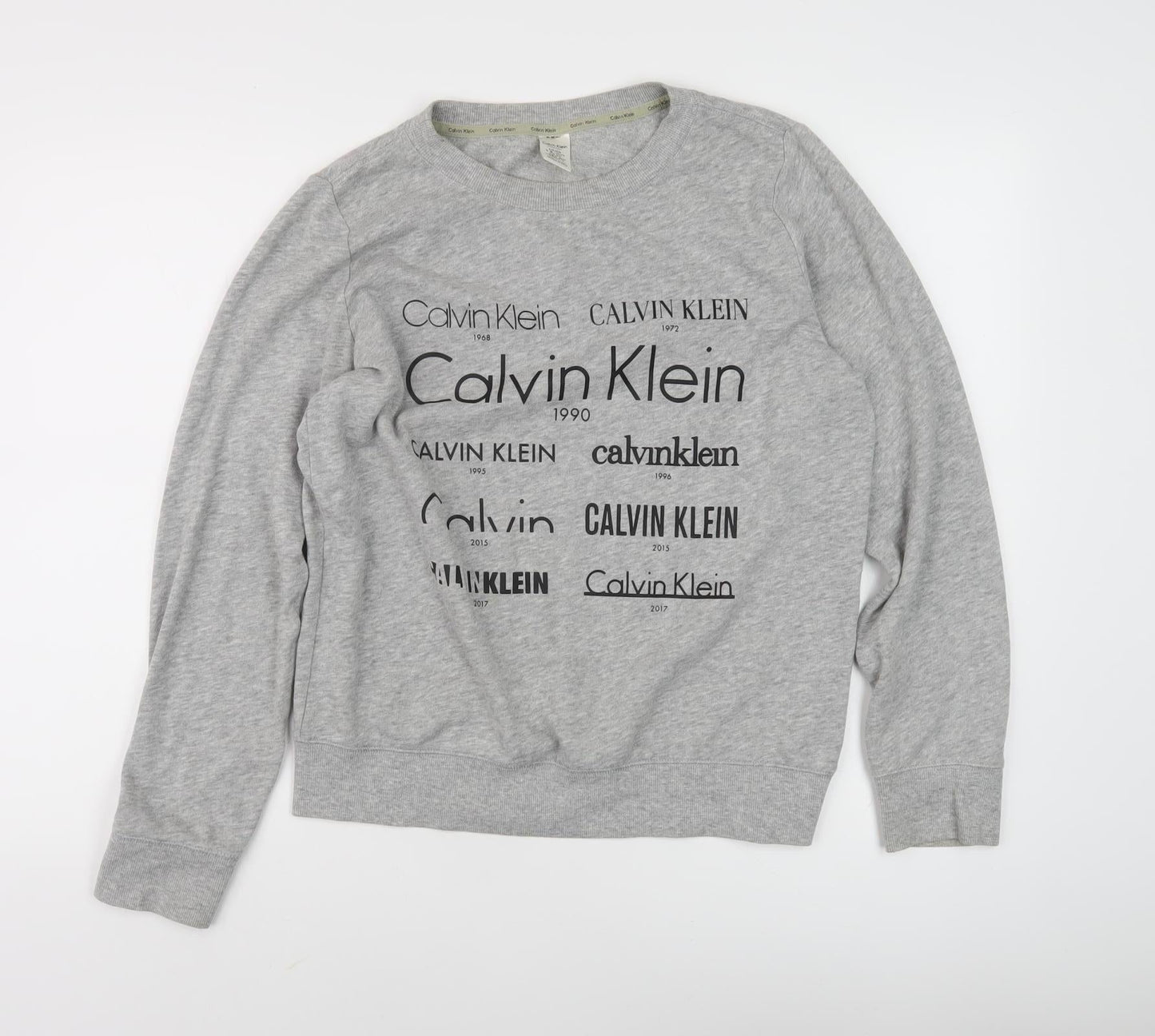 Calvin Klein Women's Grey Pullover Sweatshirt, Size S