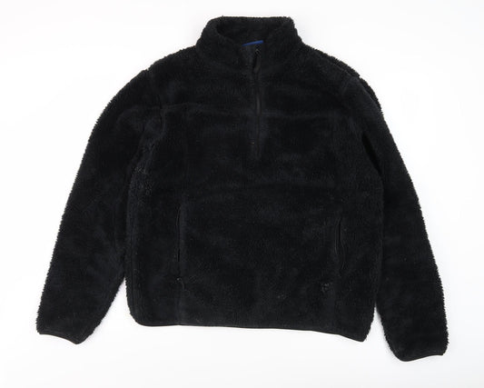 Mountain Warehouse Black Fleece Zip Sweatshirt L