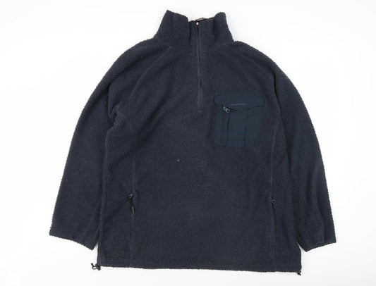 Mens UK XL Regular Craghoppers Black Henley Sweatshirt