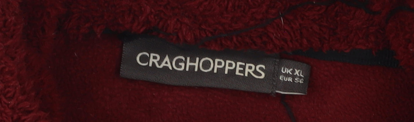 Craghoppers Men’s Red Fleece Jacket, XL, Full Zip, Outdoor