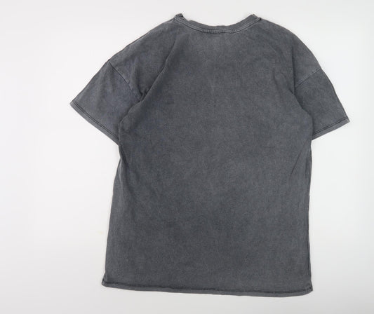 Disney Unisex Grey Stitch T-Shirt, Size S, Casual Style