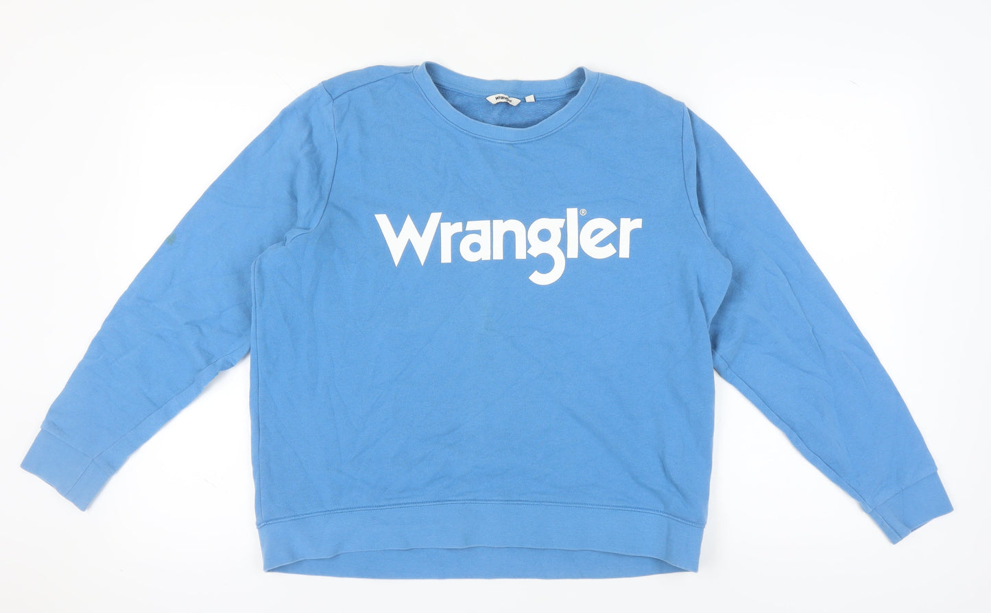 Wrangler Women's Blue Logo Pullover Sweatshirt, Size L