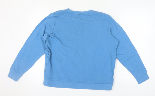 Wrangler Women's Blue Logo Pullover Sweatshirt, Size L