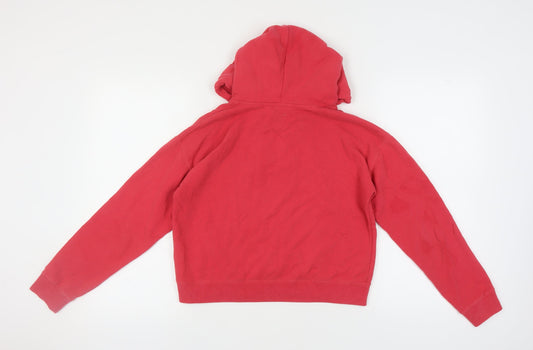 Jack Wills Women's Red Hooded Pullover Hoodie Size 8