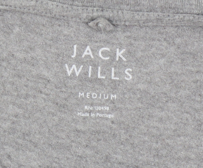 Jack Wills Men's Grey Crew Neck T-Shirt Size M