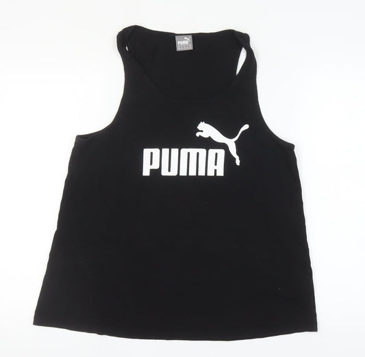 Puma Unisex Black Tank Top Size 18 Activewear
