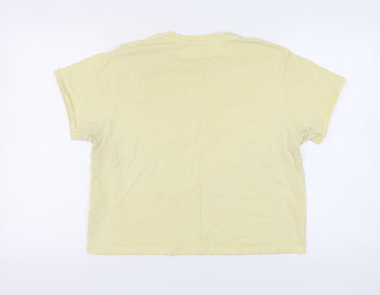 Levi's Unisex Yellow Cotton Basic T-Shirt, L