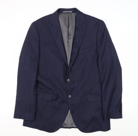 Moss Esq. Men's Blue Blazer, Size 42, Regular Fit