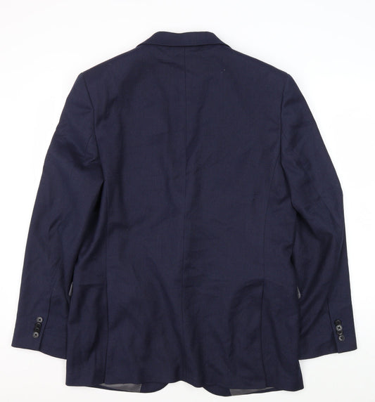 Moss Esq. Men's Blue Blazer, Size 42, Regular Fit