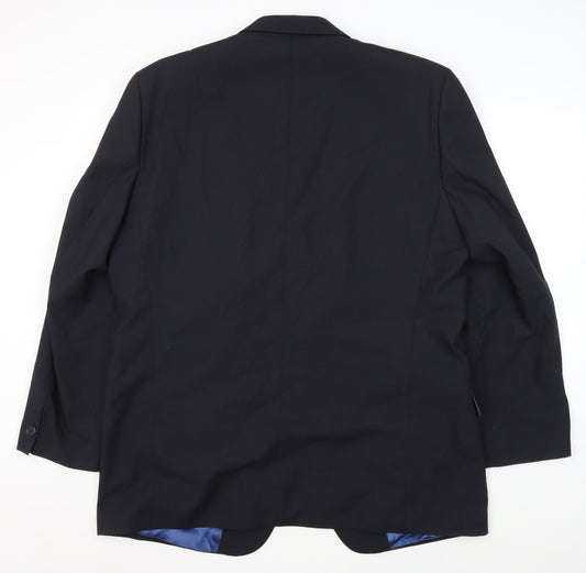 Daniel Hechter Men's Blue Blazer, 44R Chest, Wool Blend