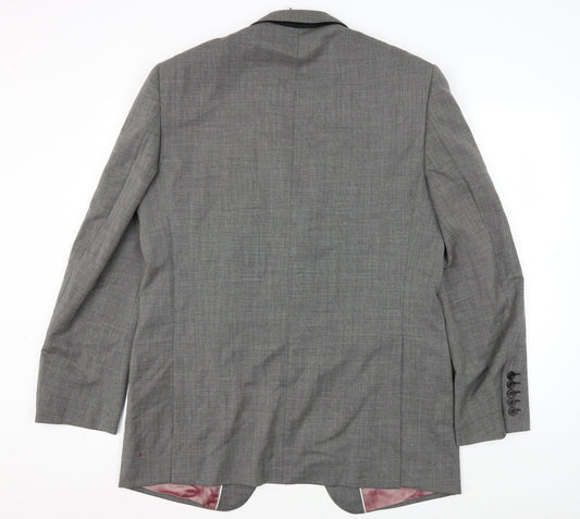 Marks and Spencer Men's Grey Wool Blazer, Size 42L