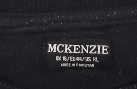 McKenzie Unisex Black XL Pullover Sweatshirt