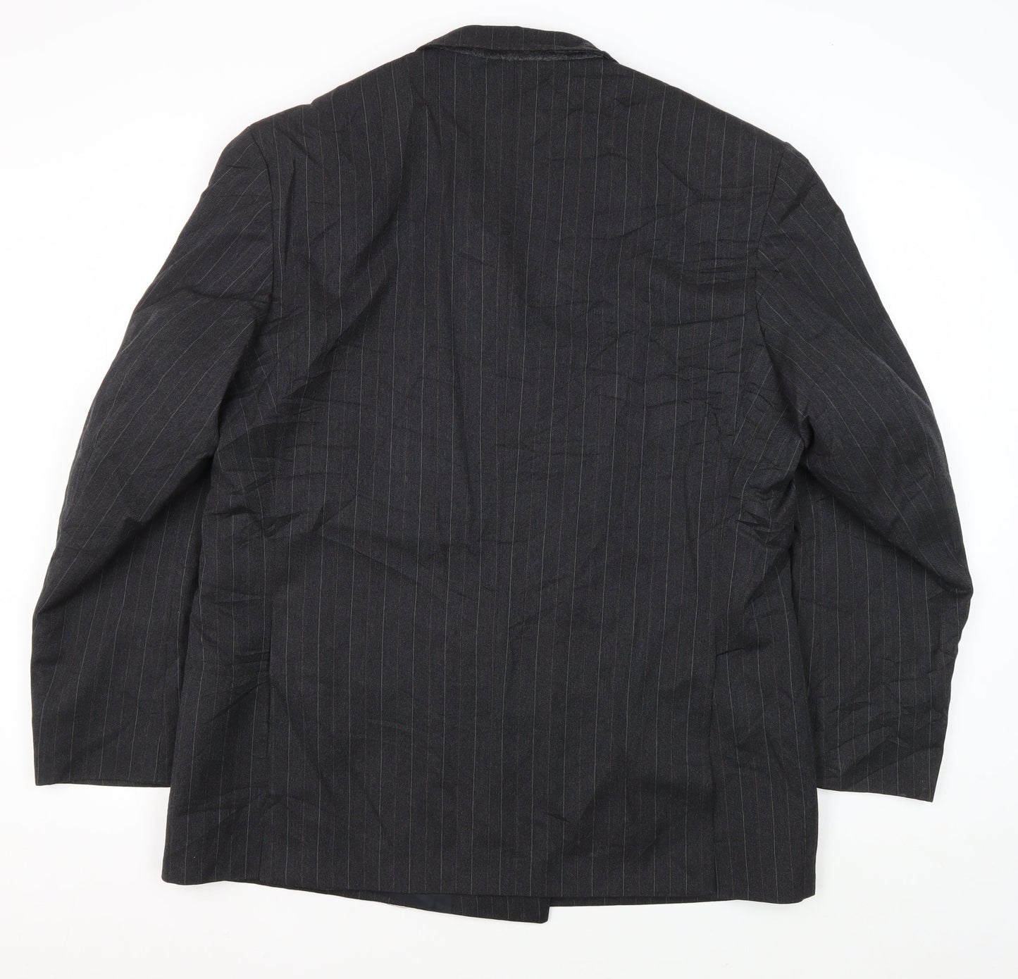 Fellini Men's Black Double-Breasted Suit Jacket 44R
