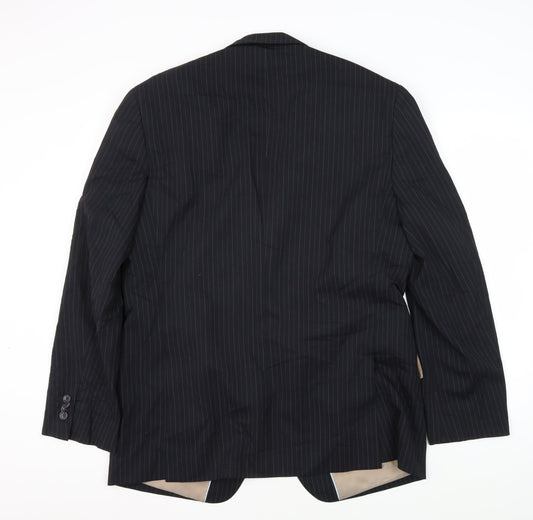 Next Men's Black Pinstripe Suit Jacket 42R