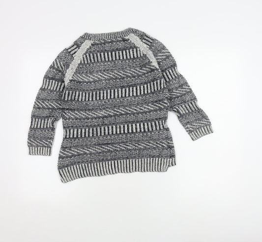 Kew Boys Grey Pullover Knit Jumper, Size S, Casual Autumn Wear