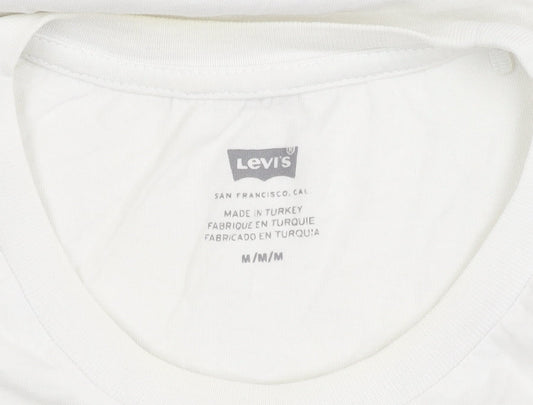 Levi's Women's White T-Shirt Medium Casual