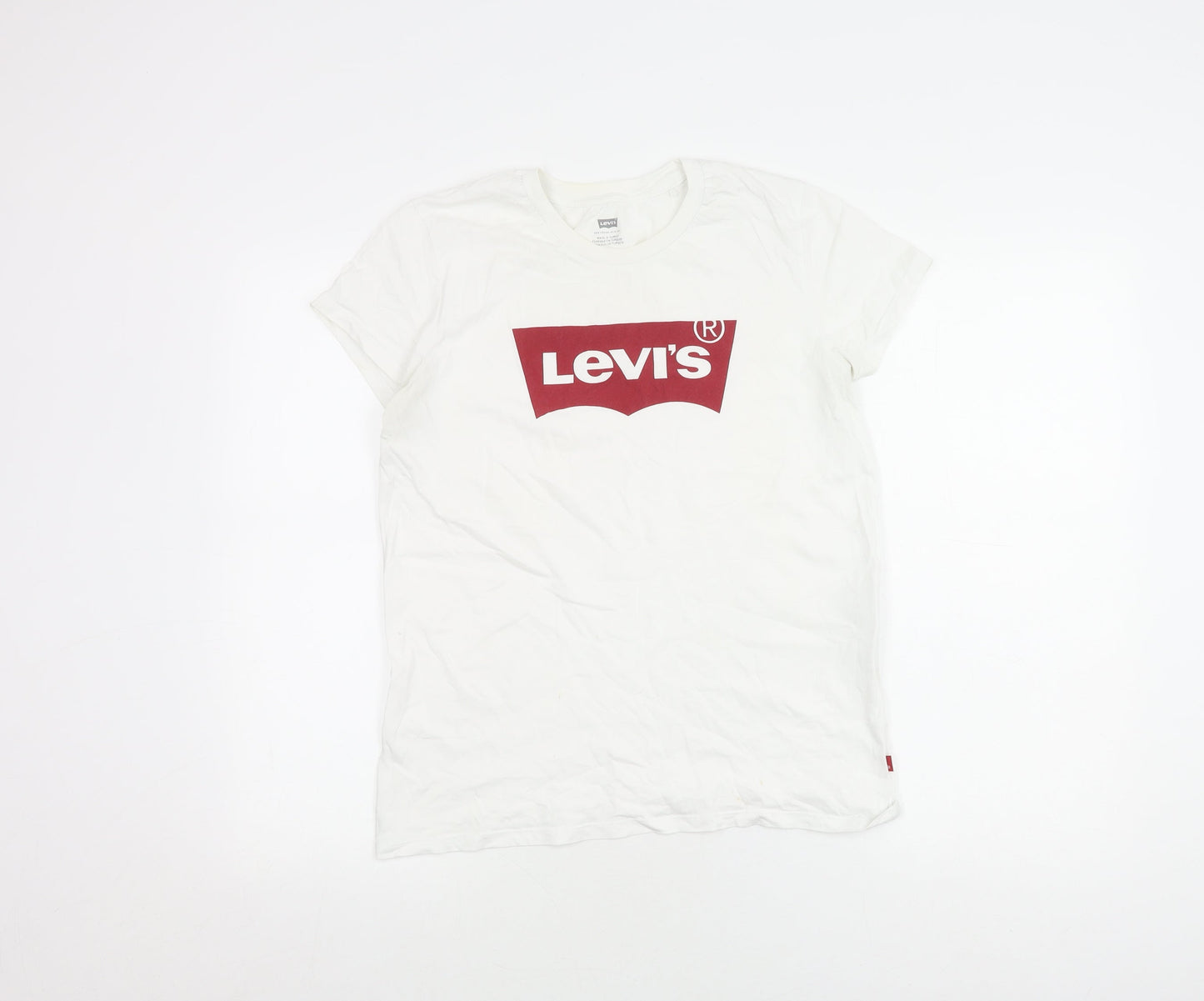 Levi's Women's White T-Shirt Medium Casual