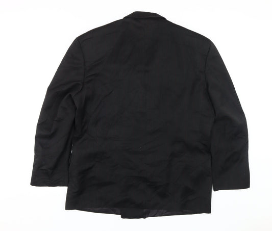 Burton Men's Black Double-Breasted Blazer, Size 42 Short