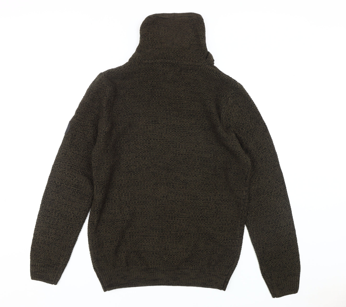 Firetrap Men's Green High Neck Pullover Jumper L