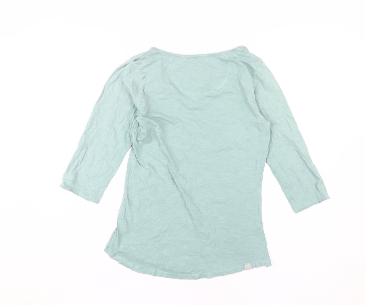 Fat Face Women's Green M Basic 3/4 Sleeve T-Shirt