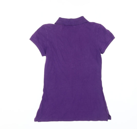 GAP Women's Purple Polo Shirt M - Casual Collared Cotton