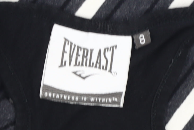 Everlast Women's Black Size 8 Striped T-Shirt