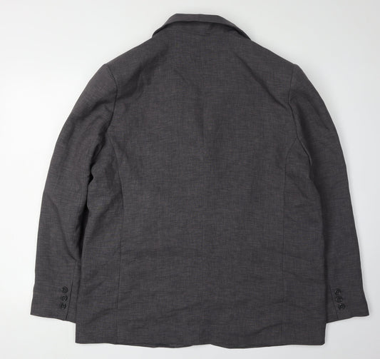 ASOS Design Women's Grey Suit Jacket, Size 16, Lined, New