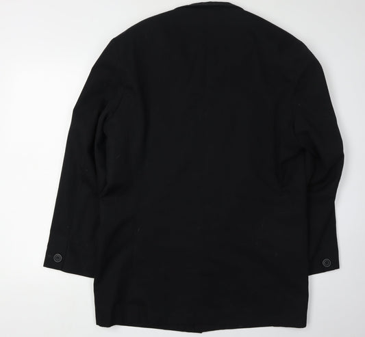 R.I. Collection Men's Black Jacket, Size 38, Wool Blend