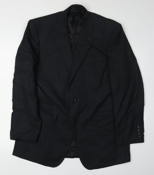 Paul Costelloe Men's Black Wool Blazer Jacket 42.5R