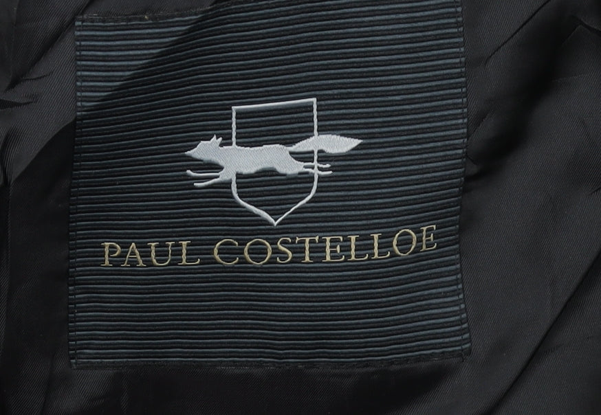 Paul Costelloe Men's Black Wool Blazer Jacket 42.5R