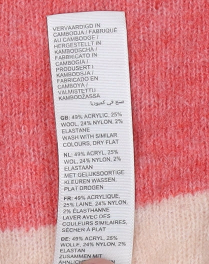 Fat Face Women's Multicoloured Striped Pullover Jumper Size 12