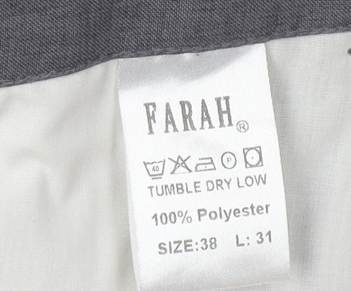 Farah Men's Grey Dress Pants, Size 38
