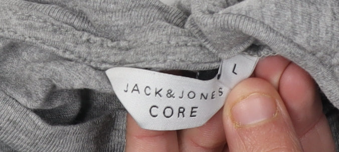 Jack & Jones Grey Graphic Print T-Shirt, Size L