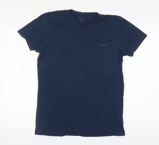 Diesel Men's XL Blue Crew Neck T-Shirt Short Sleeve Cotton