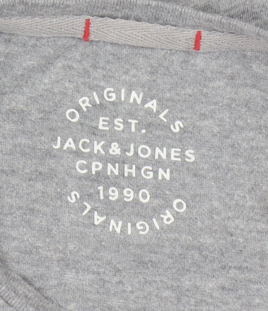 Jack & Jones Grey Beach Theme Men's T-Shirt, S