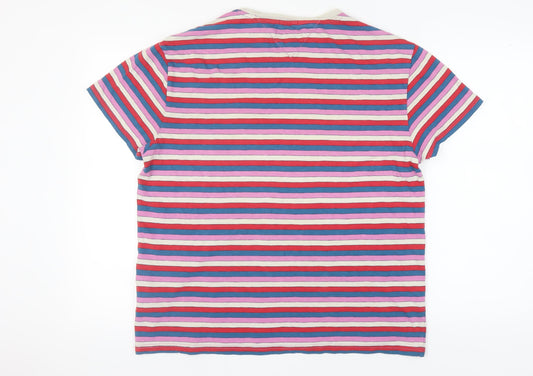 Tommy Jeans Men's Multicoloured Striped T-Shirt M