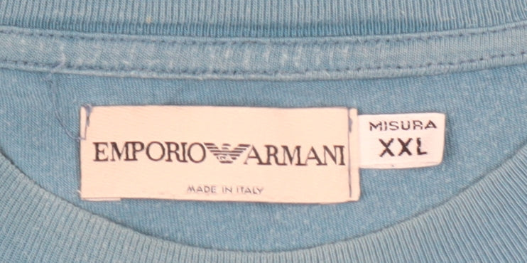 Emporio Armani Men's Blue 2XL Crew Neck T-Shirt