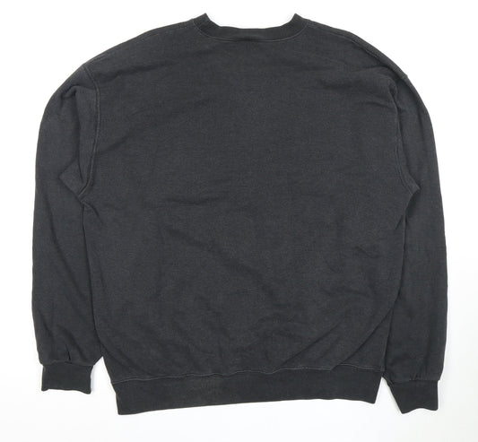 Adidas Men's Black Pullover Sweatshirt L Logo Fleece