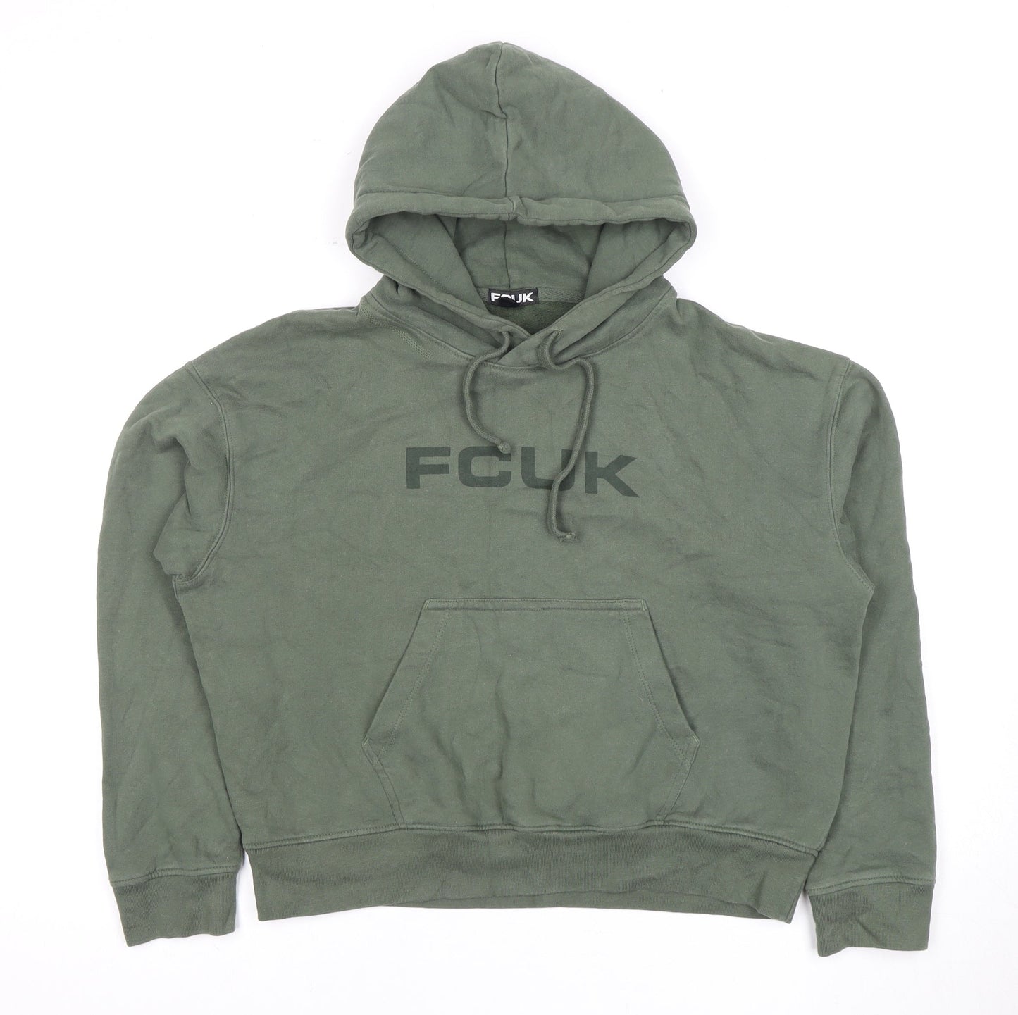 FCUK Green Unisex Pullover Hoodie M