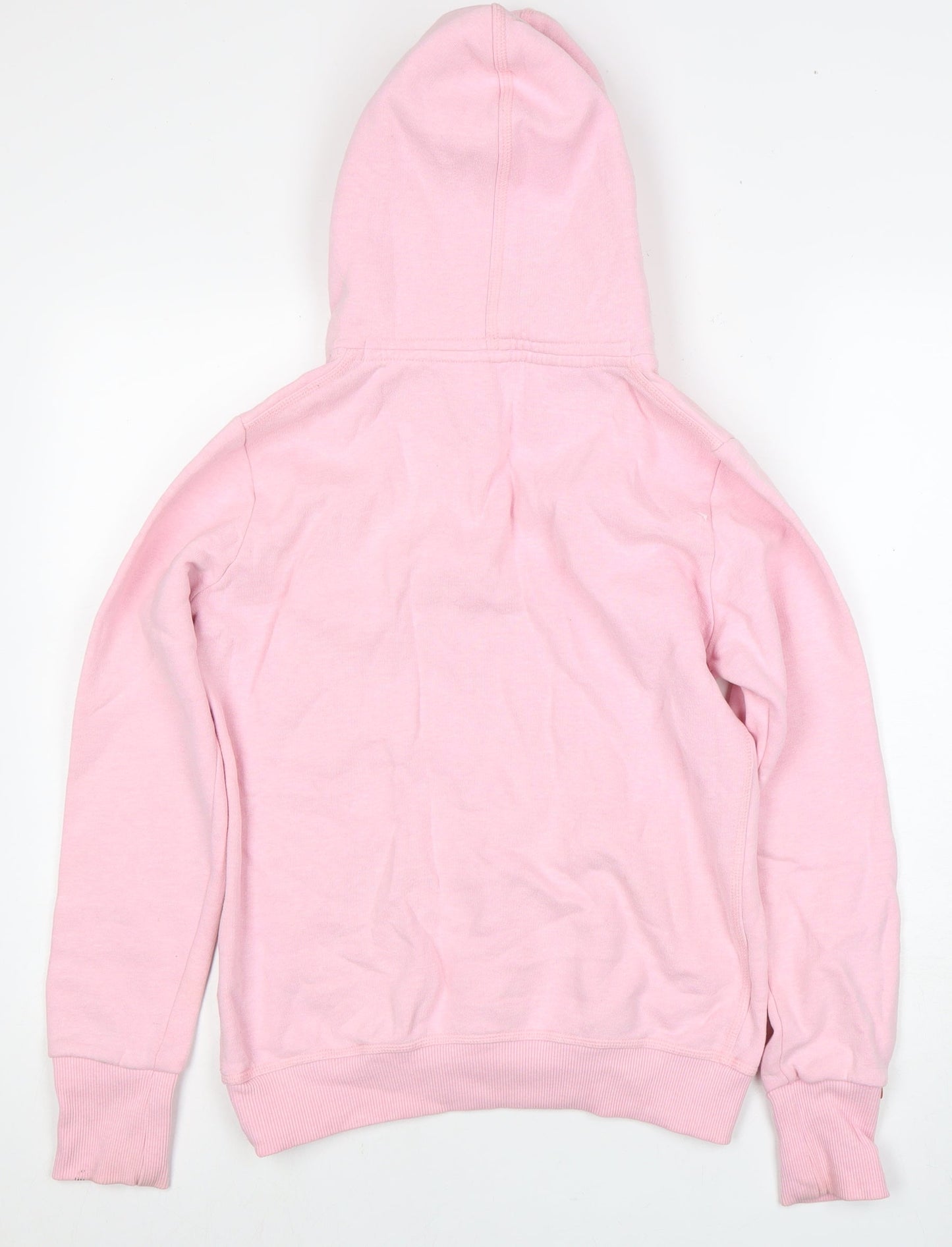 Superdry Women's Pink Pullover Hoodie - M, Logo Accent