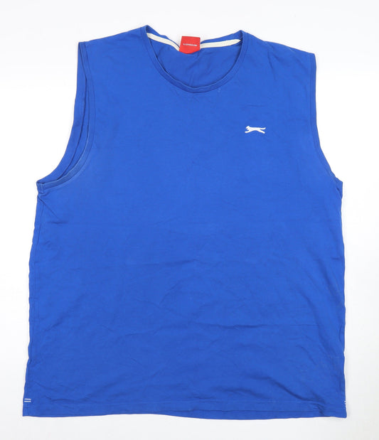 Slazenger Men's Blue Sleeveless Crew Neck T-Shirt 3XL