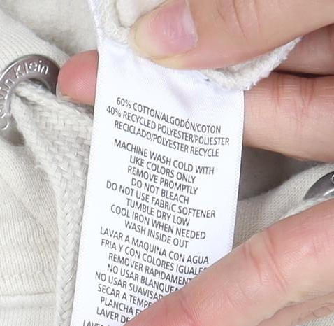 Calvin Klein Women's Beige Pullover Hoodie Size L