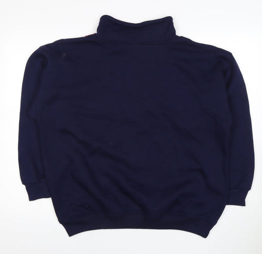 casuals Unisex Red Blue Argyle Pullover Sweatshirt Size 14