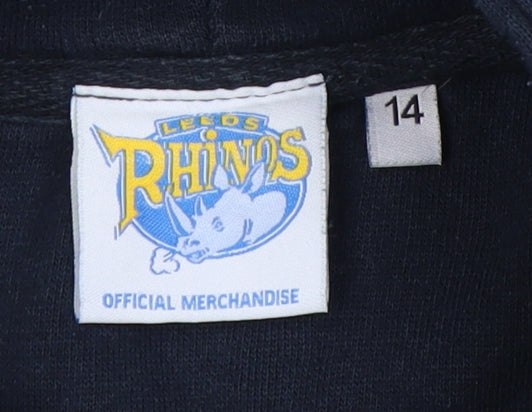 Leeds Rhinos Unisex Blue Pullover Hoodie 14 Plus